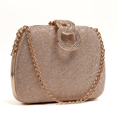 Glamelvara Crystal Loop Evening Clutch
