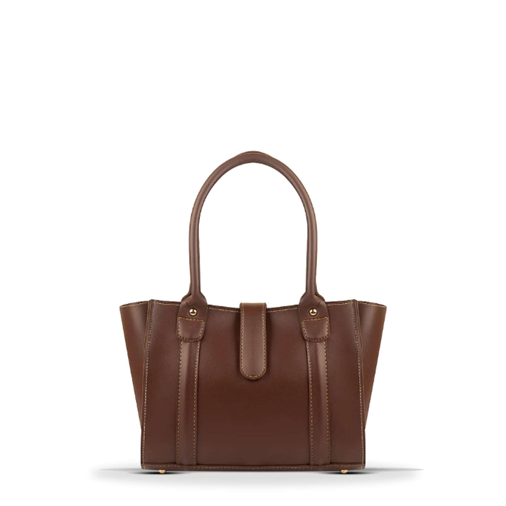 Glamelvara Classic Brown Structured Tote